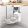 Bandejas extraíbles para rinconera de Cocina para Ancho de Puerta 400mm Izquierda