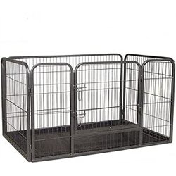 Corral de Parto Resistente Estilo Perrito con Bandeja de Abdominales, Corral de Juego para Cachorros, Jaula para Cachorros, jaul