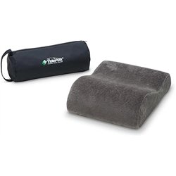TEMPUR Almohada de viaje, una almohada cervical ergonómica de viaje con bolsa de transporte, Sensación inicial firme, color beig