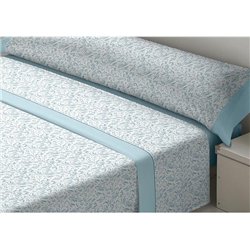 D'Or Juego de Sábanas TILA Azul Cama de 80 Franela