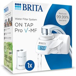 BRITA Sistema de filtrado de agua ON TAP Pro V-MF incl. 1x cartucho filtrante (600L) - para un 99,99% de agua libre de bacterias