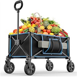 Carro de Mano Plegable 150L, Morpilot Carro Playa con Ruedas para Jardín Casa Almacén Compras Deportes Pesca Camping