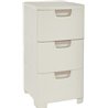 Curver - Cajonera Style con 3 cajones de 14 L, 37, 8 x 32, 8 x 59, 5, color blanco, Ordenación, Cajones en forma estantería