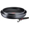 Tefal L15891 Ingenio XL Force - Juego de sartenes (3 piezas, 24/28 cm, 1 mango extraíble, apilables, revestimiento antiadherente