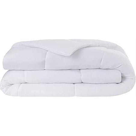Todocama - Edredón/Relleno nórdico de Fibra antiácaros, otoño-Invierno, 300gr/m², Color Blanco (Todas Las Medidas Disponibles). 