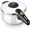 MONIX Presto Olla a presión 4L, de acero inoxidable 18/10, apta para todo tipo de cocinas incluso inducción
