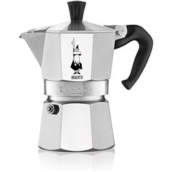 Bialetti - Moka Express: Icónica Cafetera Italiana para Espresso, Auténtico Café Italiano, Cafetera 4 Tazas (190 Ml), Aluminio, 