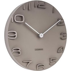 Karlsson Reloj de Pared On The Edge, Gris cálido
