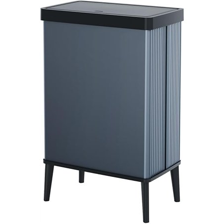 Curver Verto - Cubo de basura alto de 54 L,43,5x 26,5x 68,7cm, tapa a presión, diseño elegante, fácil de montar, apto para recic