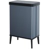 Curver Verto - Cubo de basura alto de 54 L,43,5x 26,5x 68,7cm, tapa a presión, diseño elegante, fácil de montar, apto para recic