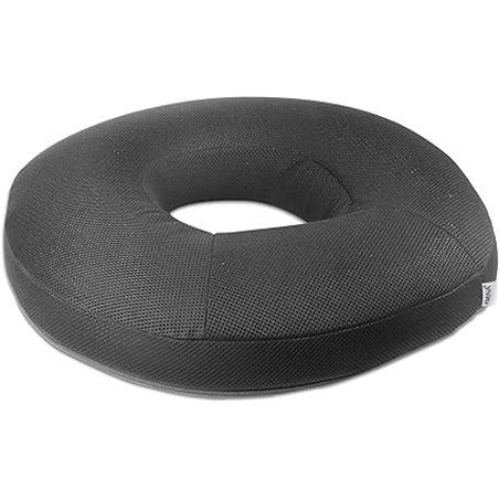 KMINA Cojín Antiescaras con Agujero, Cojin Coxis Ortopédico, Redondo, Viscoelastico, Postural para Silla Ruedas, Oficina - Fabri