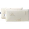 Todocama - Almohada viscoelástica, Antiácaros y Antibacterias. Núcleo Compacto. Doble Funda con Cremallera. Tejido Aloe Vera. Te