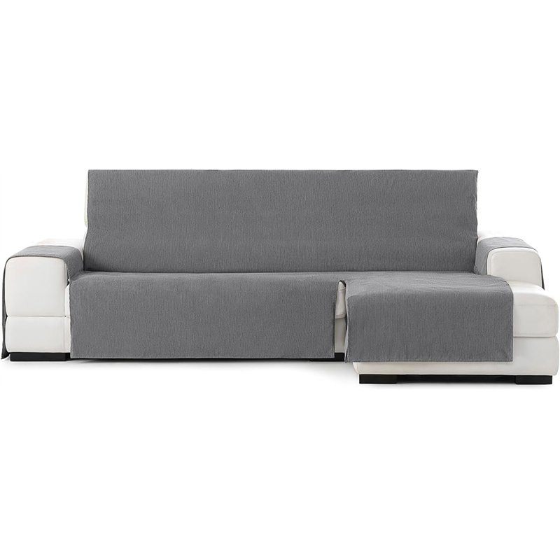Eysa Funda chaisse Longue práctica Rabat Extra Color 06/Gris Oscuro, Derecha Vista Frontal, 290 CM.DERECHA