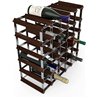 RTA WINE0106 Botellero Tradicional para 30 Botellas, Kit de Pino Oscuro (FSC), Acero, 52.3 x 52.3 x 23 cm (Width x Height x Dept