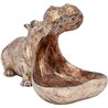 Kare Design figurita Decorativa Hipopótamo Hambriento, Oro, Objeto Decorativo, hipopótamo, Motivo Animal, Vintage, Shabby, 17x15