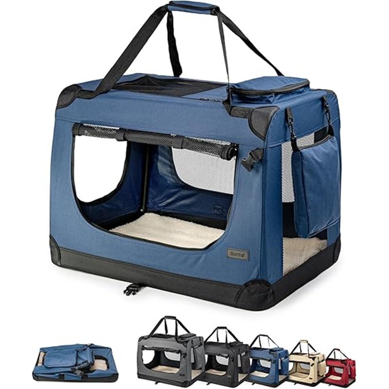 lionto Transportín para Perros Bolsa transportín para Perros Transportín Plegable Autobox Bolsa para Animales pequeños, (S) 50x3