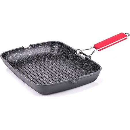 Moneta Parrilla Pro Grill de 24 x 34 cm con mango plegable también para inducción