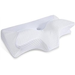 HOMCA Almohada Cervical de Espuma Viscoelastica, Almohada Ortopedica para Soporte de Cuello, Almohadas Ergonómico para Dormir de