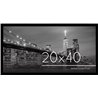 Americanflat Marco de 100x40 cm Negro - Marco de Madera, Plexiglás, Ganchos para Colgar en Pared