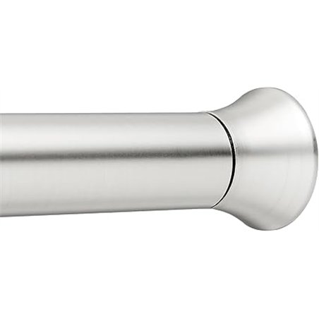 Amazon Basics Barra de Cortina de Ducha con tensión Ajustable, de 137 a 229 cm, Color níquel