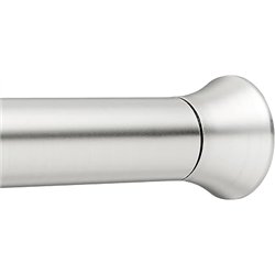 Amazon Basics Barra de Cortina de Ducha con tensión Ajustable, de 137 a 229 cm, Color níquel