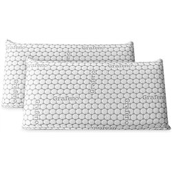 Homey - Almohada Viscoelástica Carbono | Máximo Confort y Excelente Adaptabilidad con Propiedades Antiestrés | 2 Unidades de 70 