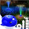 LanBlu Fuente Flotante Piscina con Espectáculo de Luces, Fuente para Piscina Recargable con Mando a Distancia, Fuentes de Agua p