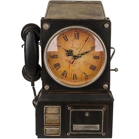 Out of the blue Llavero de Metal, teléfono con Reloj, Multicolor, ca. 26 x 35,5 cm