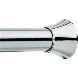 Amazon Basics Barra de Cortina de Ducha con tensión Ajustable, de 137 a 229 cm, Color Cromado