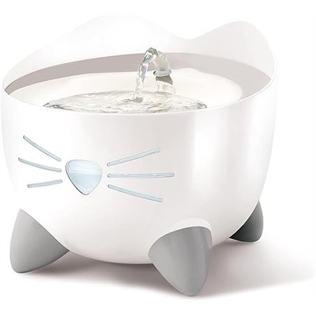 Catit Pixi Bebedero fuente de acero inoxidable para Gatos, 2.5 l, Blanca