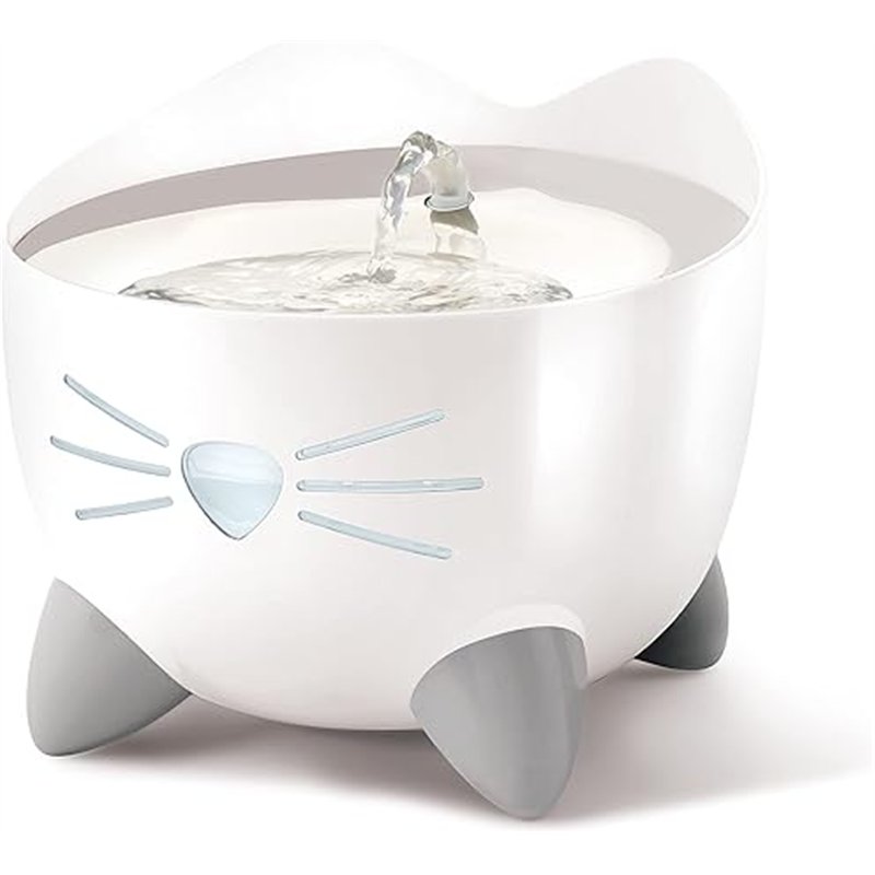 Catit Pixi Bebedero fuente de acero inoxidable para Gatos, 2.5 l, Blanca