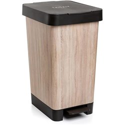 Tatay Cubo de Basura Cocina con Pedal Smart Deco 25L | Diseño Compacto y Funcional | Uso Interior y Exterior | Apto para Bolsas 