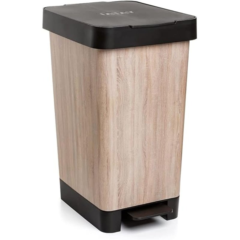 Tatay Cubo de Basura Cocina con Pedal Smart Deco 25L | Diseño Compacto y Funcional | Uso Interior y Exterior | Apto para Bolsas 