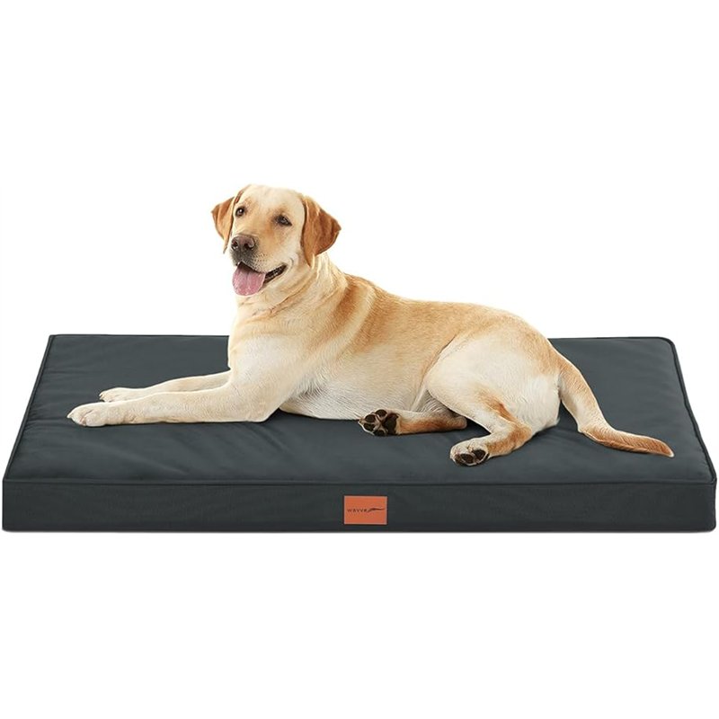 WAVVE Cama Perro Extra Grande Ortopédica 112x81x7.6 cm, Colchon Perro Impermeable Lavable, Sofá Perro Ortopedica Desmontable, Co