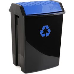 Tatay Cubo de Reciclaje 50L con Tapa Basculante | Uso Interior y Exterior | Apto para Bolsas de 30L a 50L | Acabado Anti UV | Pl