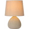 LUCIDE RAMZI - Lámpara de mesa - Ø 18 cm - 1xE14 - Beige