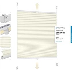 Sekey Estor Plisado Klemmfix sin Agujeros, 95 x 130 cm, Estor Plisado para Puertas y Ventanas, Opaco, protección Visual, protecc