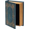 Vintiquewise Caja de almacenamiento decorativa con forma de libro, color azul