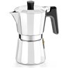 BRA Perfecta Cafetera Italiana Inducción, Aluminio, capacidad 9 tazas, color plata, 19x11x22