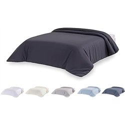 Todocama – Funda nórdica de Microfibra para edredón de Tacto Extra Suave. (Gris Oscuro - Cama 105/120-180x220cm).