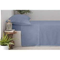 Degrees home Premium - Juego de sabanas 150x200-4 Piezas - Sabana 150x200 - Bajera 150x200 Ajustable - 2 Fundas 75x50 - Azul Gri