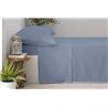 Degrees home Premium - Juego de sabanas 150x200-4 Piezas - Sabana 150x200 - Bajera 150x200 Ajustable - 2 Fundas 75x50 - Azul Gri