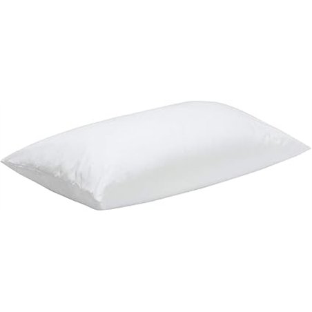 Pikolin Home - Almohada de Fibra Hipoalergénica - Funda Exterior de Algodón con Tratamiento Antiácaros - Firmeza Baja, Dormir Bo