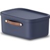 Rotho Caja de almacenaje con tapa y asa, 12 L, Azul