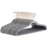 Amazon Basics Paquete de 50 perchas antideslizantes, delgadas, con acabado de terciopelo, color gris/dorado rosa
