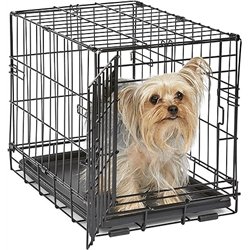 MidWest Homes for Pets iCrate modelo 1518 Jaula para perros recién óptimizada, con una sola puerta, bandeja a prueba de fugas, p