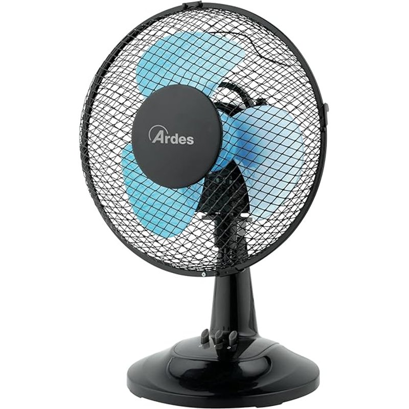 ARDES - AR5A51 Ventilador de Suelo Silencioso 5 PALAS SPACE 51 - Ventilador Tierra Total Black con Inclinación Vertical y Mando 