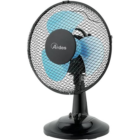 ARDES - AR5A51 Ventilador de Suelo Silencioso 5 PALAS SPACE 51 - Ventilador Tierra Total Black con Inclinación Vertical y Mando 