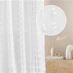 ROOM99 Cortina con Cinta fruncidora Casablanca, 140 x 250 cm de Ancho x Alto para salón, Transparente, Moderna, para salón, Dorm