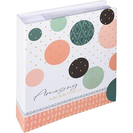 walther design Álbum de Fotos Rosa Salmón 200 Fotos 13 x 18 cm Libro de Notas Amazing Memories ME-487-R